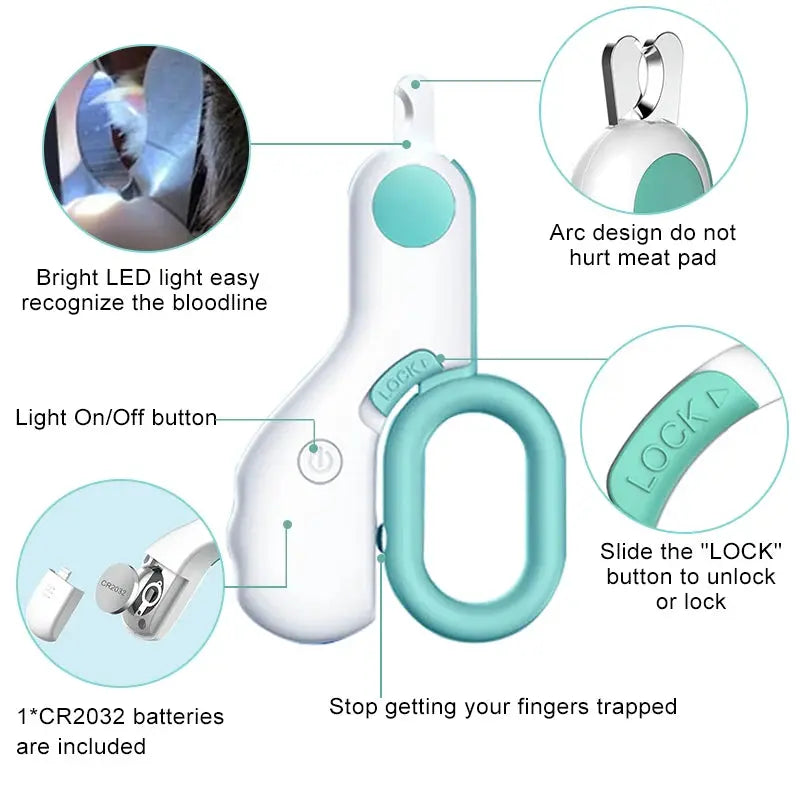 Professional  Nail Clipper with LED Light | Small Dogs and Cats WagZeal