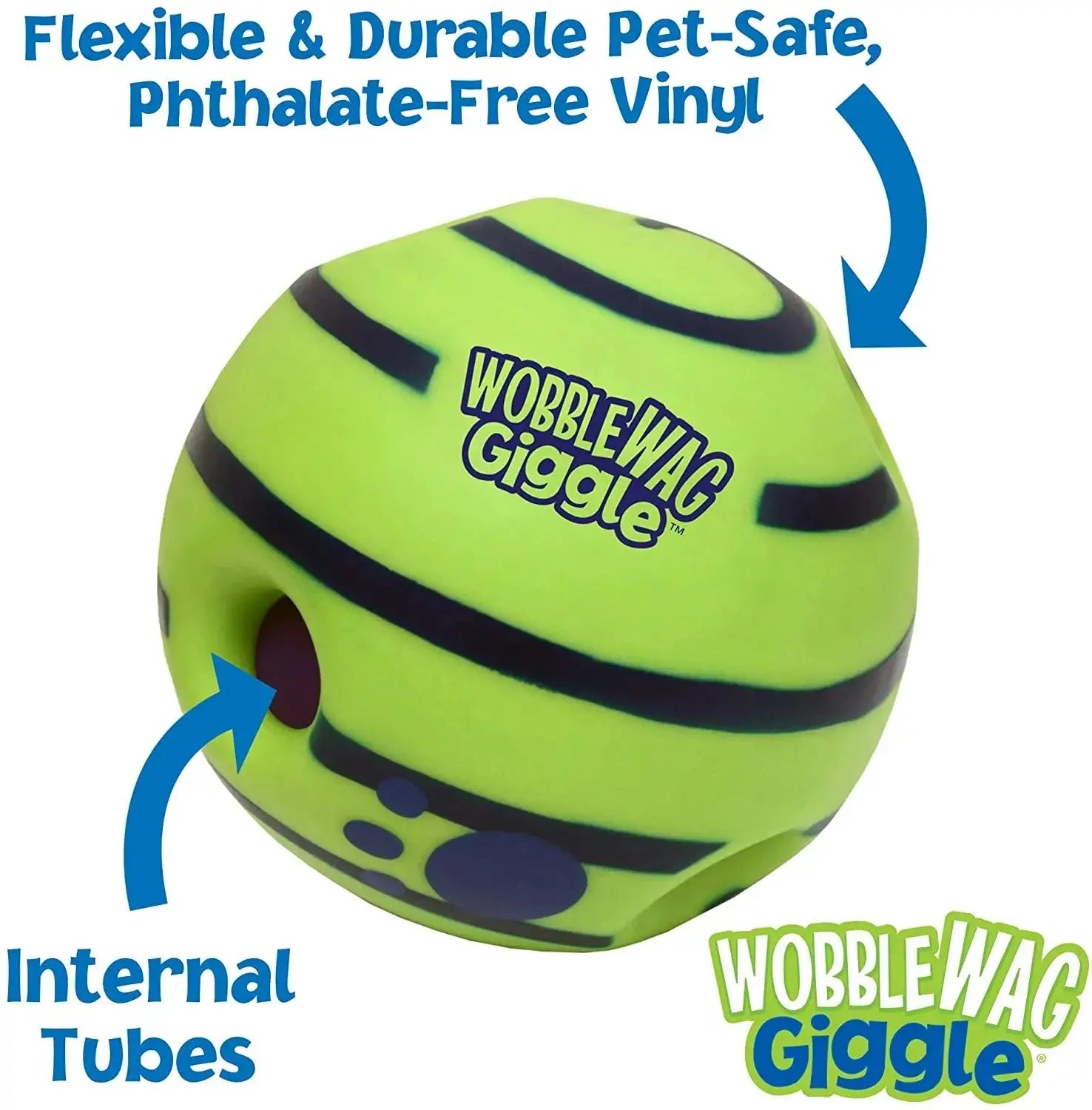 Wobble Wag Giggle Glow Ball | Interactive Dog Toy WagZeal