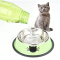 Cat Food Bowl Stainless Steel | Kitten Cat Feeder | Water Bowl With Non-Slip Rubber WagZeal