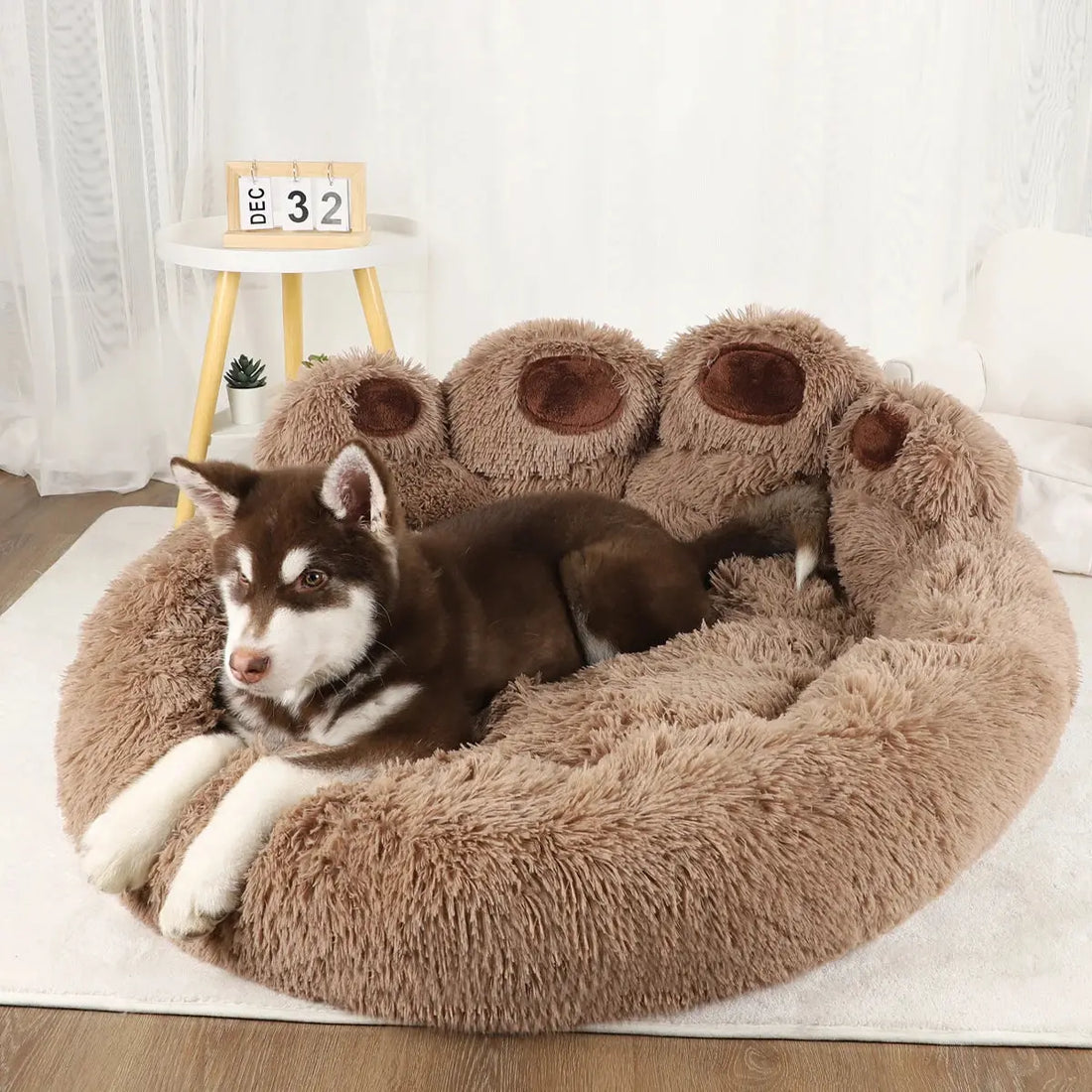 Fluffy Dog Bed Large Dogs WagZeal