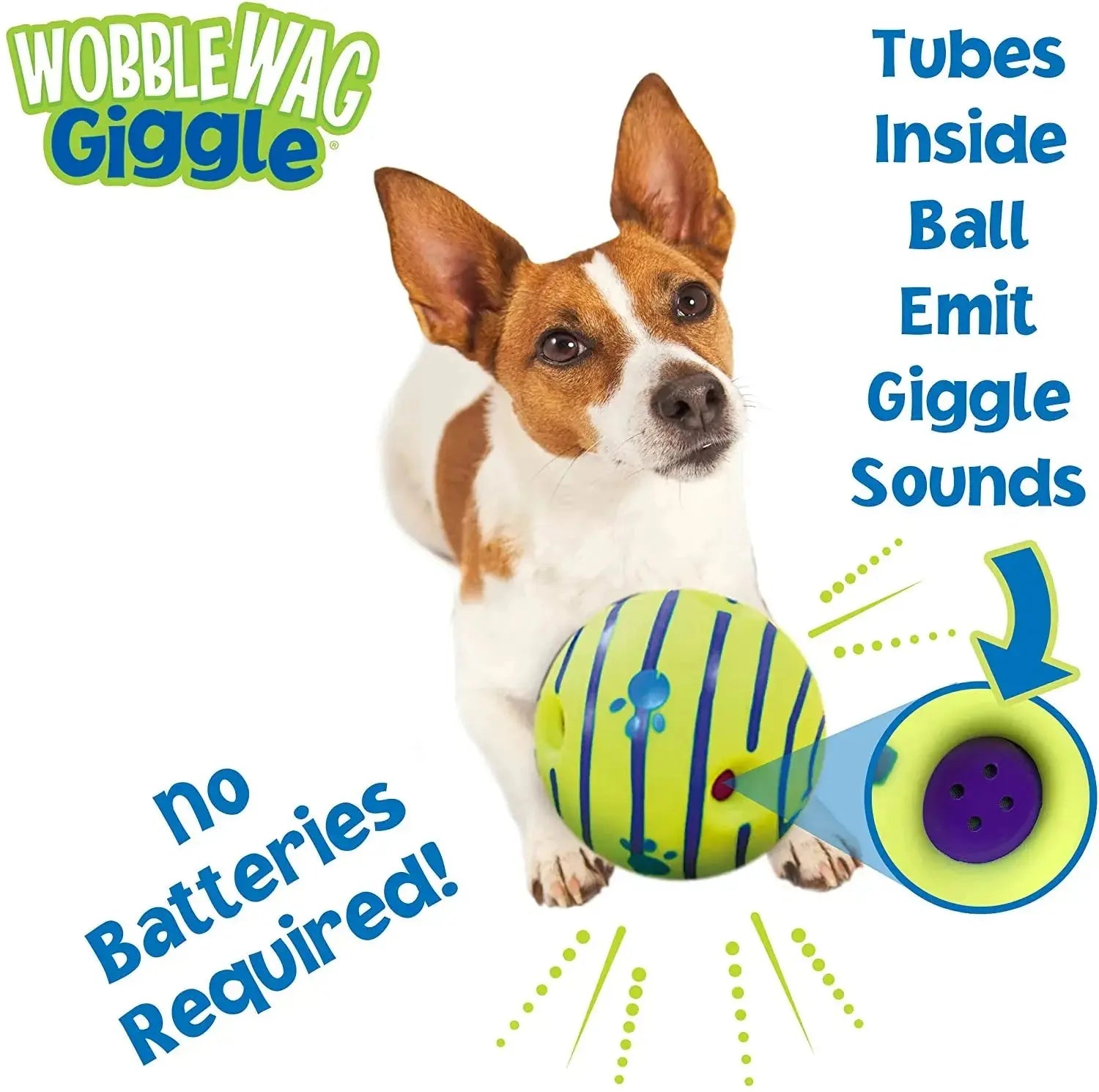 Wobble Wag Giggle Glow Ball | Interactive Dog Toy WagZeal