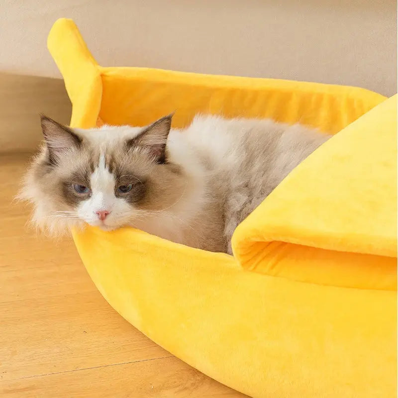 Banana Cat Bed House | Cute Cozy WagZeal